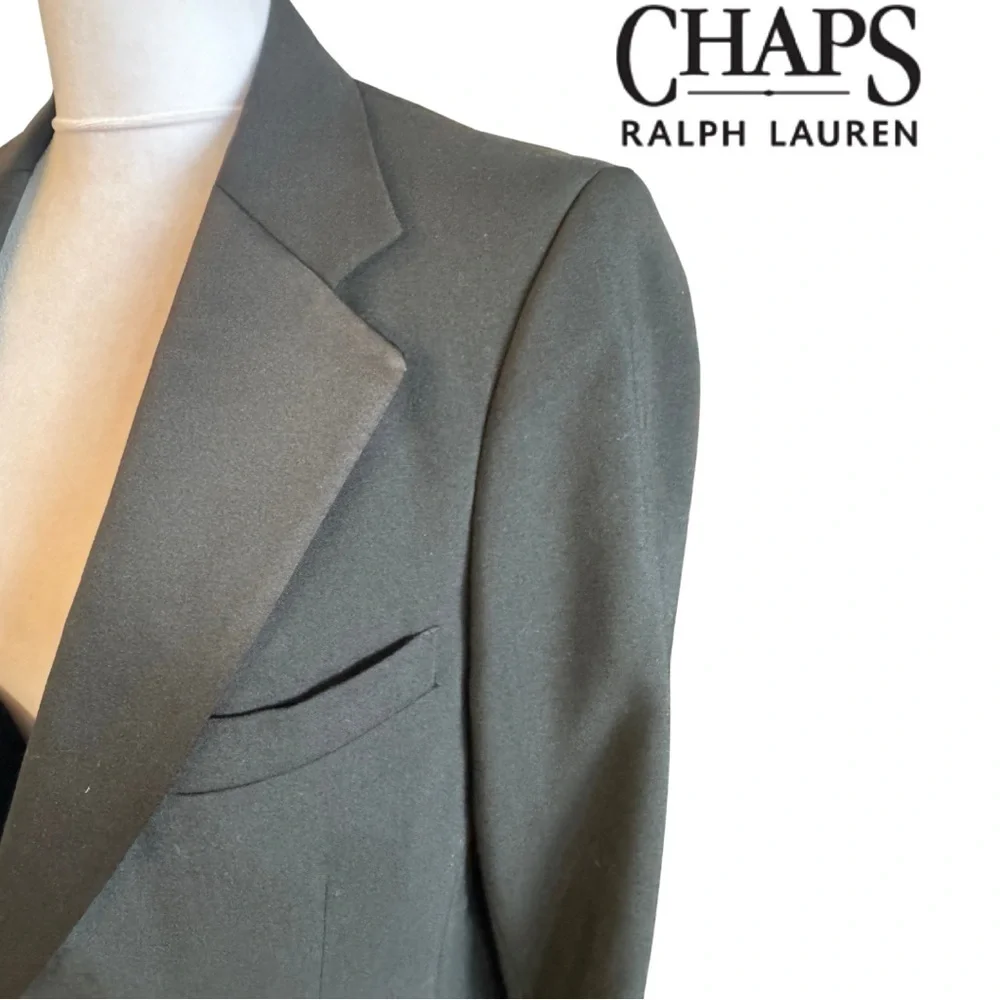 Virgin Wool Classic Traditional Black 2 Piece Tuxedo EUC Chaps by Ralph Lauren
